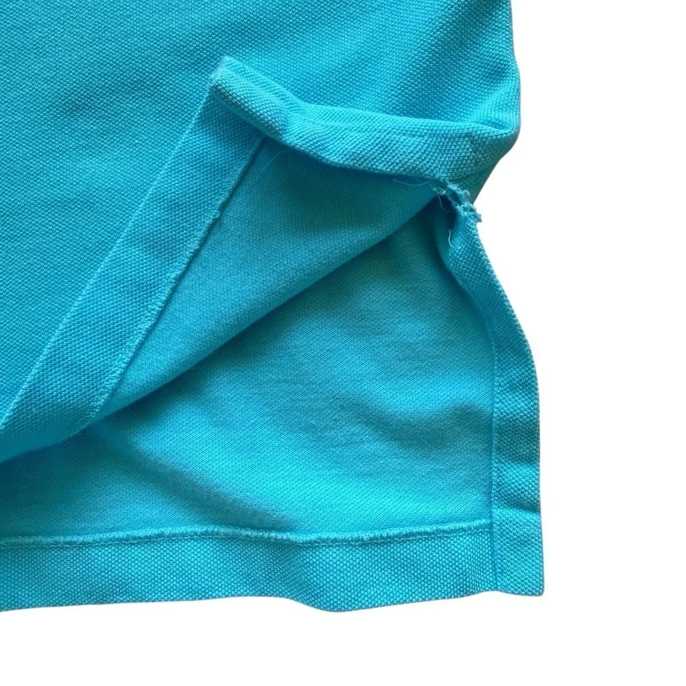 Polo Ralph Lauren Polo Shirt Men's 2XL Turquoise Blue Pink Pony Logo Mesh Pique